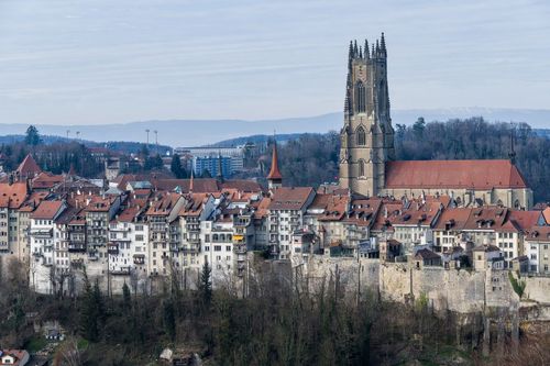 Stadtansicht von Fribourg